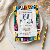 モダンキュビスト70歳の誕生日 招待状