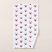 モダンキュートハート バスタオルセット (ハンドタオル)