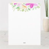 モダンキュート 水彩 ボーホー フラワー カード (裏面)