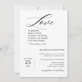 モダンキリスト教の聖書聖句のミニマル結婚主義 招待状