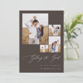 モダンキリスト教家族宗教写真クリスマス シーズンカード (スタンド正面)