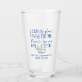 モダンキリスト教聖句の卒業タイポグラフィ タンブラーグラス (正面)