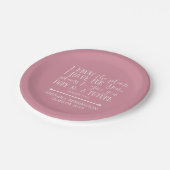 モダンキリスト教聖句赤面ピンク卒業 ペーパープレート (アングル)