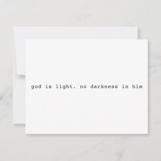 モダンキリスト教 "God is Light" 招待状 (正面)