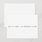 モダンキリスト教 "God is Light" 招待状 (正面/裏面)