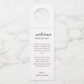 モダンギフトバスケットへようこそ結婚 ボトルネックタグ (正面)