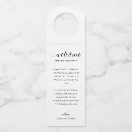 モダンギフトバスケットへようこそ結婚 ボトルネックタグ