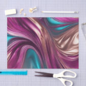 モダンギフト包装 – マゼンタターコイズと金ゴールド- 薄葉紙 (クラフト)