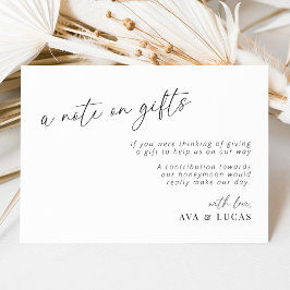 モダンギフト新婚旅行ファンドに関するミニマリスト エンクロージャーカード