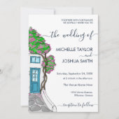 モダンギリシャ ギリシャの島々のデスティネーションウェディング 招待状 (正面)