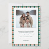 モダンギンガムファミリー2 フォト ハッピーホリデー カード (裏面)