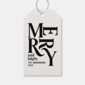 モダンクシンプルミニマルリスマス ギフトタグ (正面)