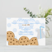 モダンクッキーとミルクベビーシャワー招待状 招待状 (スタンド正面)
