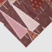 モダンクビクトリアンリスマスの木金ゴールドバーガンディーピンク 薄葉紙 (詳細)