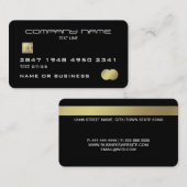 モダンクフェイクレジットカードスタイル名刺 名刺 (正面/裏面)