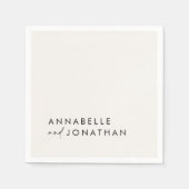モダンクミニマルコンテンポラリー結婚ー スタンダードカクテルナプキン (正面)