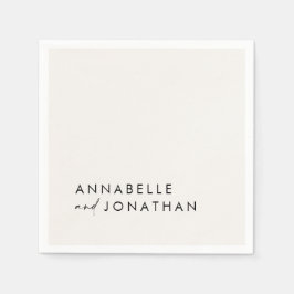 モダンクミニマルコンテンポラリー結婚ー スタンダードカクテルナプキン