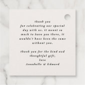 モダンクミニマルコンテンポラリー結婚ー フェイバータグ (裏面)