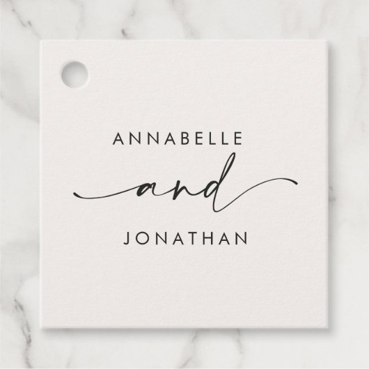 モダンクミニマルコンテンポラリー結婚ー フェイバータグ (正面)