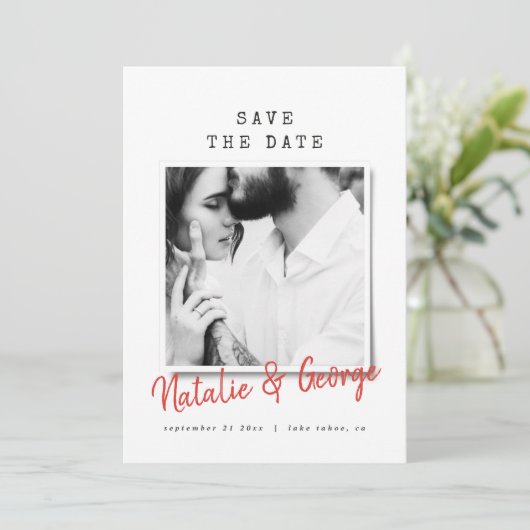 モダンクミニマルリスマスヴィンテージインディ シーズンカード (スタンド正面)