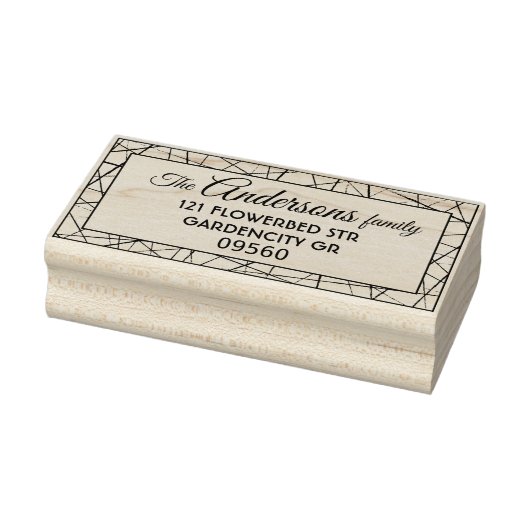 モダンクモの網の枠 ラバースタンプ (スタンプ)