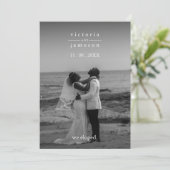 モダンクラシックなエレガントな結婚式の報告 招待状 (スタンド正面)