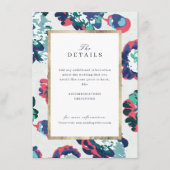 モダンクラシックな抽象的な花の結婚式の詳細 エンクロージャーカード