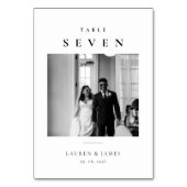 モダンクラシックな結婚式の写真テーブルナンバーカード テーブルナンバー (正面)