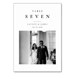 モダンクラシックな結婚式の写真テーブルナンバーカード テーブルナンバー