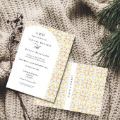 モダンクラシックイエロー&グレー結婚式招待状 招待状