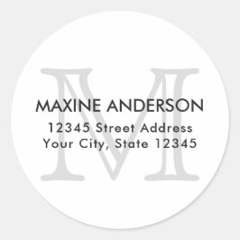 モダンクラシックエレガントイニシャル ラウンドシール