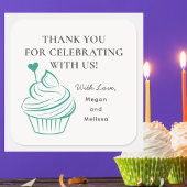 モダンクラシックカラフルハッピーバースデー スクエアシール