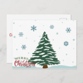 モダンクラシッククリスマスカスタムカード シーズンポストカード (正面/裏面)