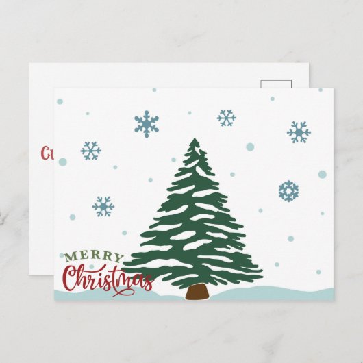モダンクラシッククリスマスカスタムカード シーズンポストカード (正面/裏面)