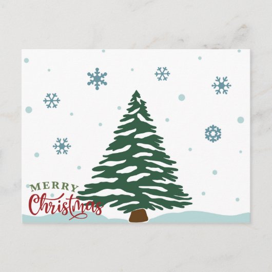 モダンクラシッククリスマスカスタムカード シーズンポストカード (正面)