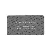 モダンクラシックグレーと白のタイルのロゴの背景 ラベル (正面)