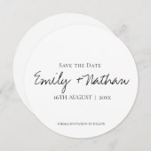 モダンクラシックコンテンポラリー白黒結婚S セーブザデート (正面/裏面)