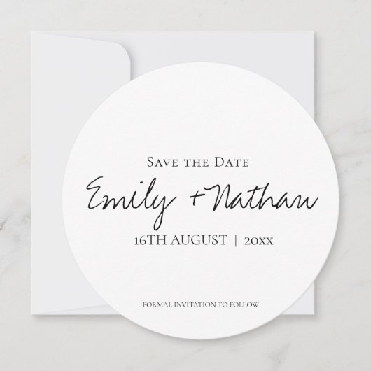 モダンクラシックコンテンポラリー白黒結婚S セーブザデート (正面)