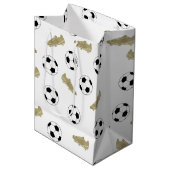 モダンクラシックサッカーのボールのクリート ミディアムペーパーバッグ (正面アングル)