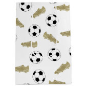 モダンクラシックサッカーのボールのクリート ミディアムペーパーバッグ (裏面)