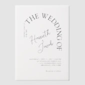 モダンクラシックザアーチザ結婚ーズ ベラム紙招待状 (正面)