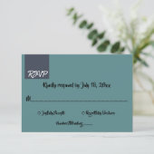 モダンクラシックシンプルエレガント結婚フォーマルCHIC's CHIC 出欠カード (スタンド正面)