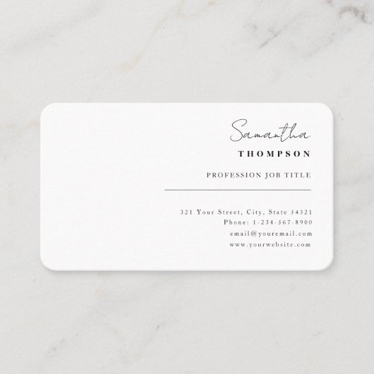 モダンクラシックシンプル普通名刺 名刺 (正面)