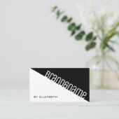 モダンクラシックシンプル白黒2色 名刺 (スタンド正面)