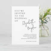 モダンクラシックシンプル結婚書道 招待状 (スタンド正面)