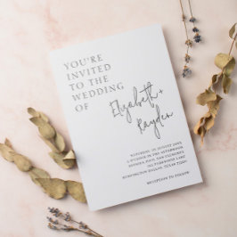 モダンクラシックシンプル結婚書道 招待状