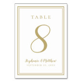 モダンクラシックシンプル金ゴールド結婚ズカスタマイズBsBK テーブルナンバー (裏面)