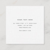 モダンクラシックシンプル スクエア名刺 (裏面)