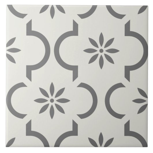 モダンクラシックスウェーデン地中海の語ライトグレー タイル (正面)