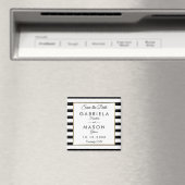 モダンクラシックストライプ日付の保存 マグネット (インサイチュ (食洗機))